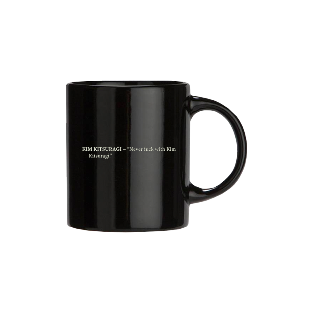 NEVER FUCK WITH KIM BLACK MUG - Official Disco Elysium