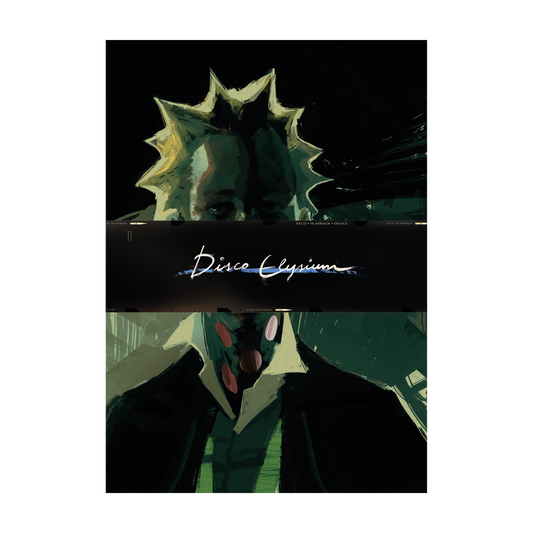 Stylized silhouette of a person with spiky hair against a dark background.